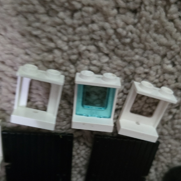 LEGO Door/Frame/Window Building Set-Green/Black/White/Gray Elements - Picture 11 of 13